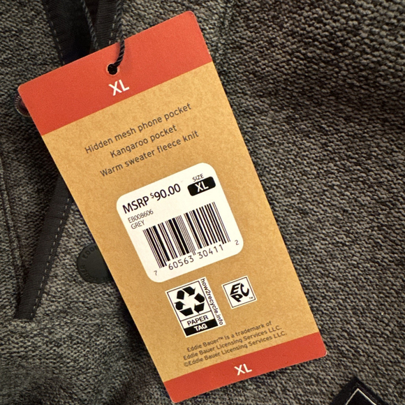 Eddie Bauer Sweater Fleece Snap Pullover MRSP $90 - Picture 2 of 11